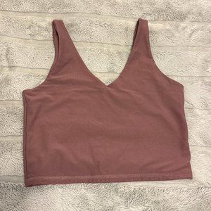 A&F Soft Brown Cropped Tank Top